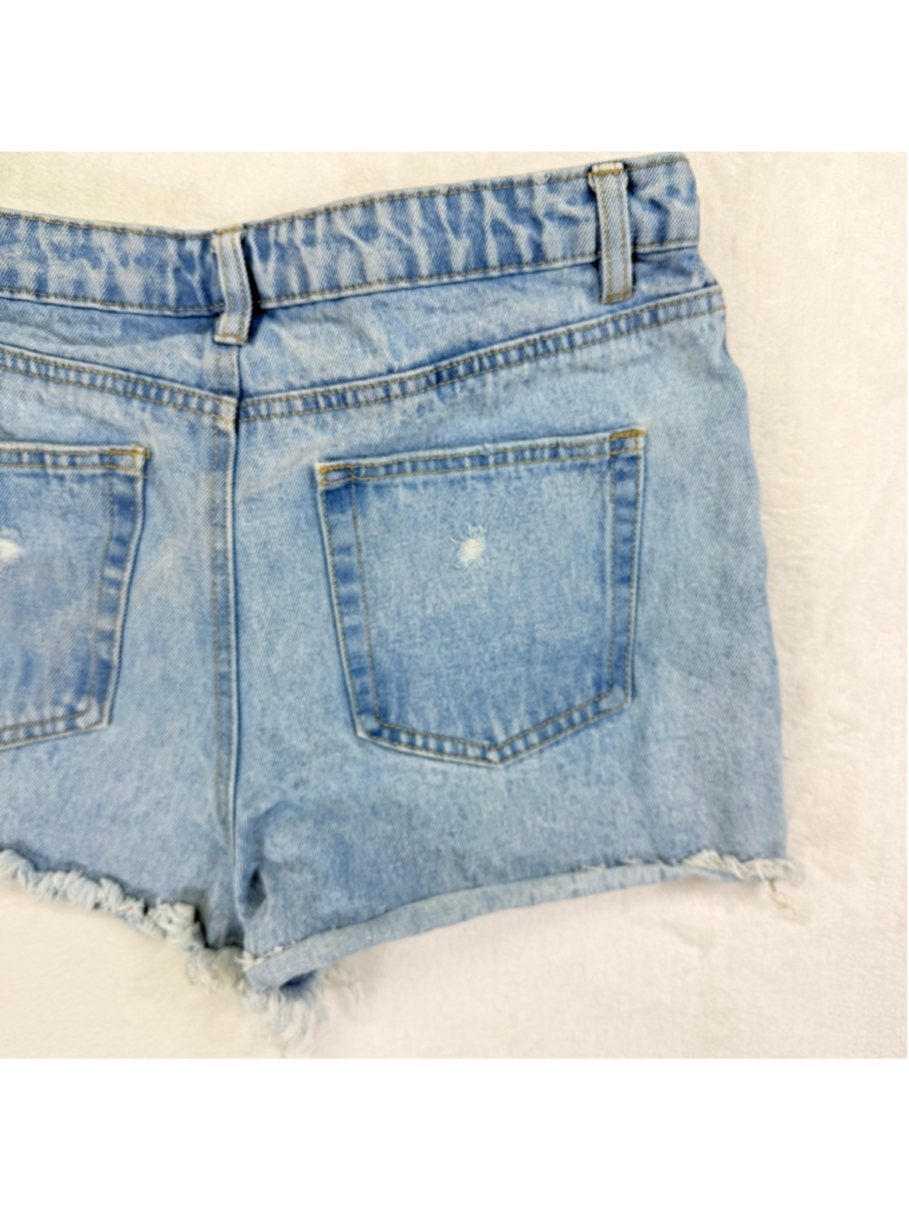 Juniors Banjara Light Blue Distressed Jean Shorts Size 7 - Picture 8 of 11